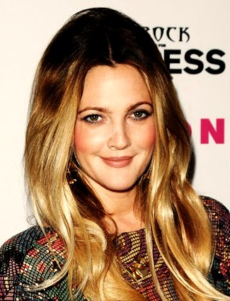 drew barrymore roots hair. Balayage